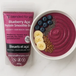 Blueberry Açai Protein Smoothie Bowl - High Protein