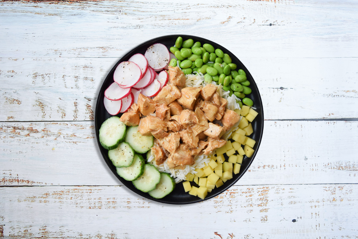 Soy Chili Chicken "Poke"