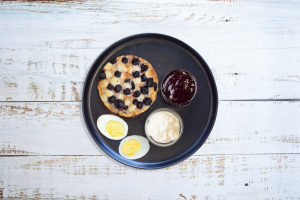 White Choc Blueberry Baked Protein Oatmeal